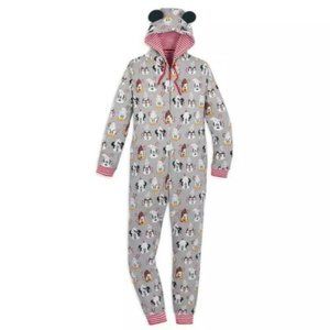 Disney Store Mickey & Minnie Mouse Holiday Hot Cocoa Mugs Onesie Pajamas